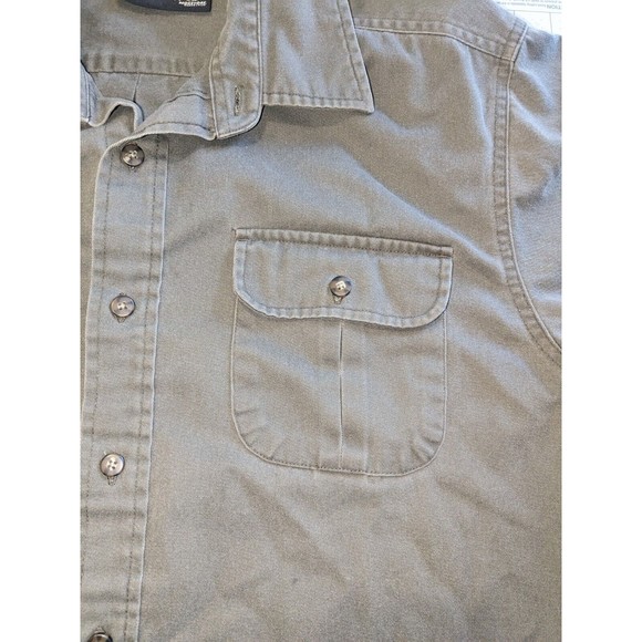 Men's Shirt Size Large L Mossy Oak Green Long Sleeve Button Up Break-Up Infinity - Picture 5 of 8